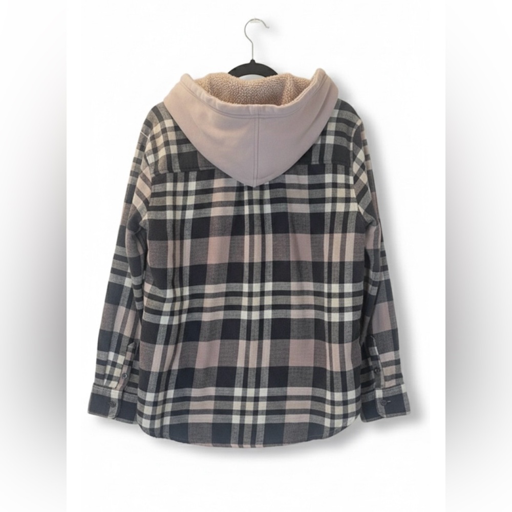 American Eagle Outfitters Women's Hooded Flannel - Size Large - Picture 8 of 10
